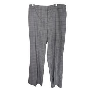 Calvin Klein Plaid Wide Leg Trousers 12 Classic Preppy Clueless Twee Academia